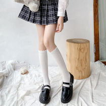 White jk Long Sox children Summer thin calf socks Socks Pure Cotton Cute Day Ensemble Academy Wind Halfbarrel Socks stockings woman