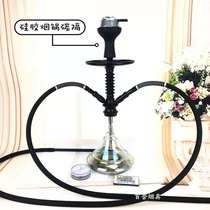 Arabian hookah full set SHISHA large with lamp Zinc alloy hookah pot smoke paste carbon bar KTV double tube