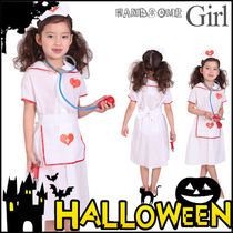Halloween childrens costumes childrens garden doctor nurse professional watch costume role-playing white coat