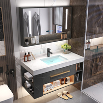 Smart bath cabinet Composition Nordic hanging wall style Wash Wash Face Basin Pool Light Lavish Rockboard Modern Simple Toilet