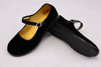 Old Beijing Work Shoe Surface Black Guesthouse Literature Shoes Flat and Shoes with Shoes