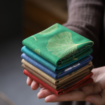 Zen tea mat multi-purpose tea tray accessories tea set tea mat National style painted velvet cloth absorbent tea towel