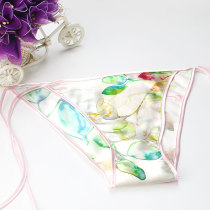New products listed 100% mulberry silk womens adjustable laces briefs pure real silk womens underwear triangle pants tints