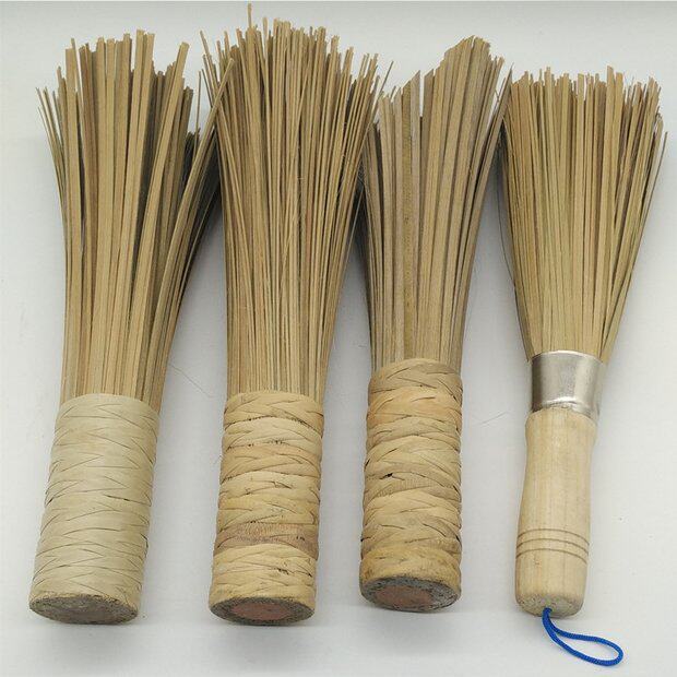 手工竹编竹制竹刷子 铁锅刷子 刷把 清洗蒸笼筲箕簸箕 炊帚 筅帚_双氙