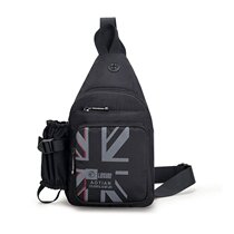 New mens bag chest bag messenger backpack shoulder bag large-capacity casual Oxford cloth canvas sports bag Korean version of the tide