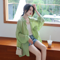 Candy color sunscreen clothes female 2021 summer new shirt design sense niche shirt jacket loose sunscreen shirt