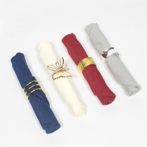 Pure colour polyester imitation cotton opening cloth folding flower rubbing wine glass cloth hotel Western restaurant dining towels upscale Western food-like board room flip-flop