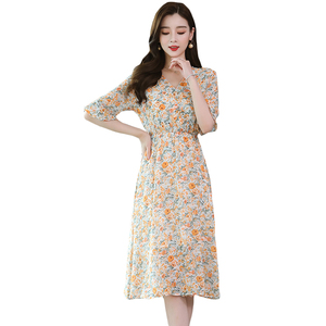 New Style Floral Chiffon Dress in summer 2020