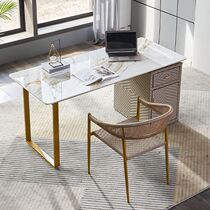 Custom Rock Plate Computer Desk Rattan Furniture Light Extravagant Home Desk Bedroom Minimalist Office Writing Desk Desktop Desk Can Be Moved
