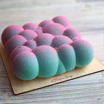Xiangyun-shaped French West Point cloud large bubble mousse cake baking silicone mold three-dimensional model 6