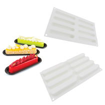 8 company long mousse silicone cake mold French West Point baguette shaped net red Martin great God with ice cream