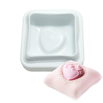 Love pillow mousse cake silicone mold silicone ice cream 15 with French West Point heart-shaped pillow to send formula