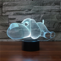 Creative pooch 3d small night light energy saving usb plug-in electric touch childrens bedroom headboard table lamp girl birthday present