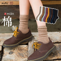 Socks female tube cotton socks Korean version of college wind ins tide stockings Joker stockings Joker stockings women without bone stitch
