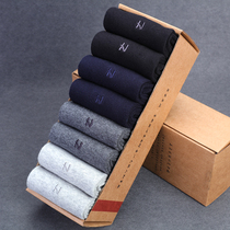 Mens socks solid color deodorant and sweat socks mens middle tube business cotton socks mens middle gang black mens socks stockings