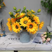 Simulation flower sunflower fake flower living room coffee table decoration flower arrangement table flower arrangement flower TV cabinet arrangement small bouquet