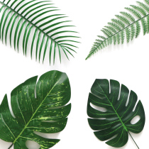 Large simulation leaf turtle back leaf Palm leaf loose tail leaf Golden wedding room decoration Birthday wedding cloth exhibition celebration outfit