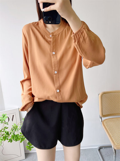 Cotton and silk shirt OL female summer thin sunscreen loose casual cotton long sleeve shirt large size artificial cotton top
Cotton and silk shirt OL female summer thin sunscreen loose casual cotton long sleeve shirt large size artificial cotton top