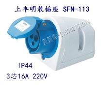 Shangfeng SFE industrial socket SFN-113 16A three-core aviation three-pole new industrial surface mount socket IP44