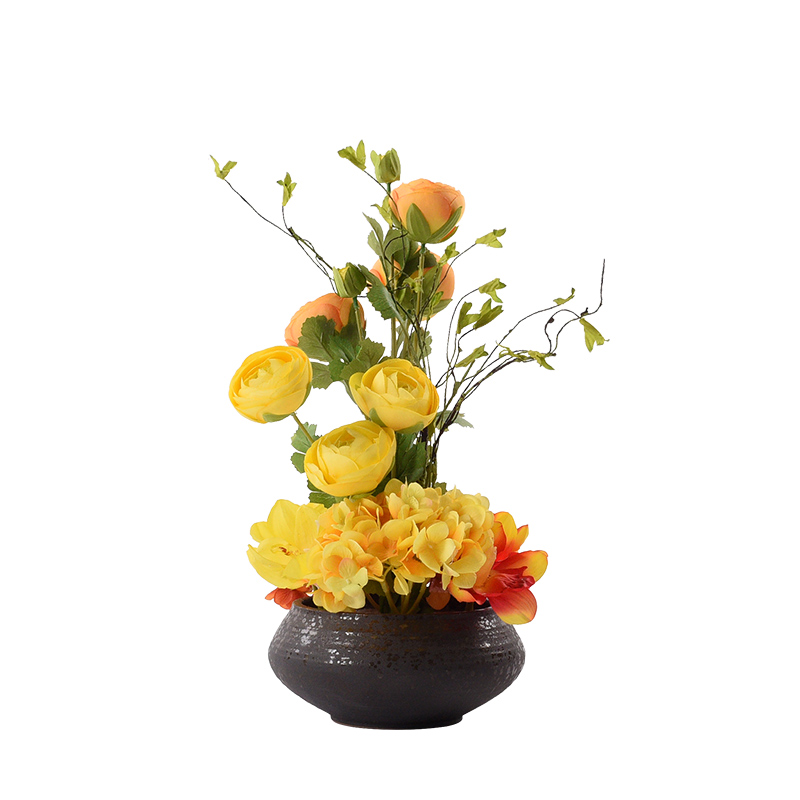 New Chinese style light key-2 luxury ceramic vases, flower art simulation flower arranging soft outfit negotiate desktop TV ark, sitting room porch place