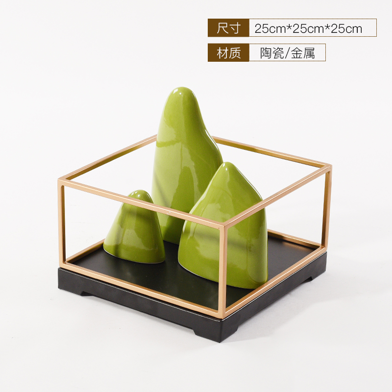 New Chinese style originality rockery green ceramic furnishing articles in porch place hotel living room TV ark, soft decoration