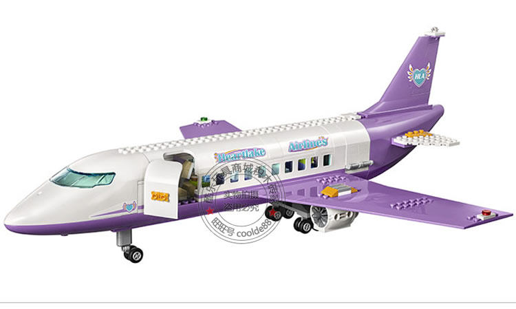 女孩好朋友系列城市组心湖城机场飞机兼容乐高拼装积木玩具41109_7折