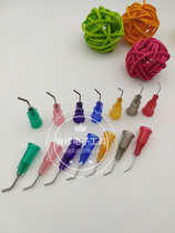 45 Degrees Elbow Point Glue Dispenser Needlepoint Stainless Steel Screw Mouth Precision Dispensing Needle Bending Needle Head Butt Glue Mouth