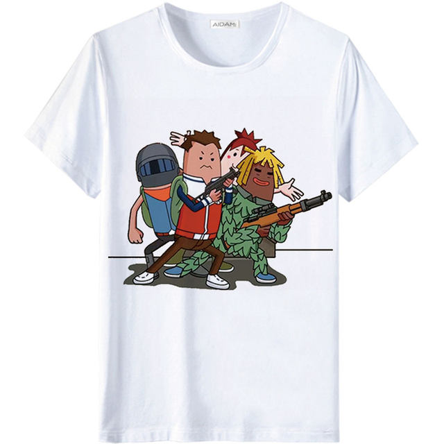 Anime sausage party eating chicken game around short-sleeved t-shirt children primary and secondary school students parent-child clothes men and women Anime sausage party eating chicken game around short-sleeved t-shirt children primary and secondary school students parent-child clothes men and women