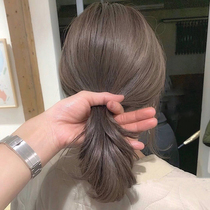 Rice brown hair dye cream female plant blue black tea color linen gray milk tea color dye your own hair at home bubble pure