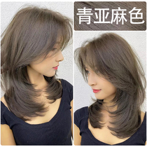 Stuffy green linen color hair dye cream female 2021 popular color white pure brown own hair dye at home plant bubble foam