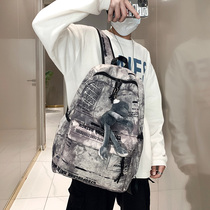 Boomer School Bag Mens Gradient Color Graffiti Campus Students Large Capacity Wins Wind 100 Hitch Edition Fashion Double Shoulder Bag Woman