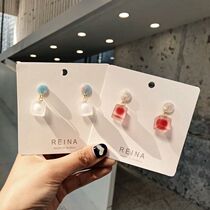 Spot necklace earrings paper card earrings hairclip brooch jewelry small label custom custom custom