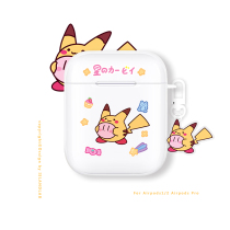 Cartoon airpods1 2 generation protective sleeves Apple pro3 generation headphone shell transparent soft silica gel cute anti-fall tpu
