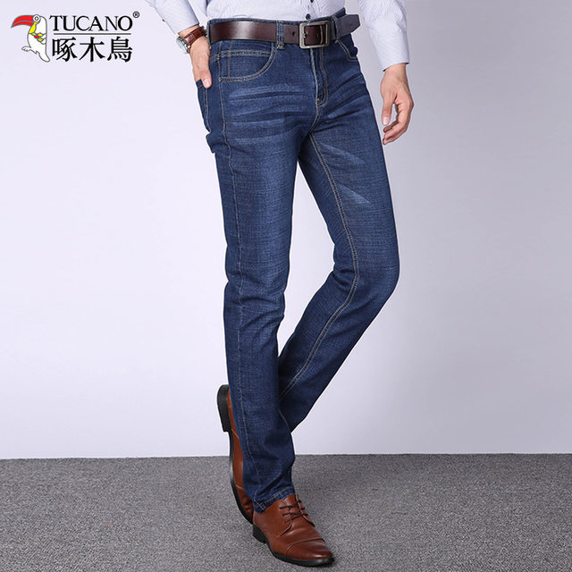 Woodpecker jeans men's autumn new stretch slim men's pants casual tide brand young men's straight trousers Woodpecker jeans men's autumn new stretch slim men's pants casual tide brand young men's straight trousers