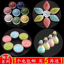 Beauty salon essential oil bowl Ceramic ice crack glaze essential oil dish Essential oil pot set SPA glass small porcelain bowl Ice crack bowl