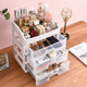 Cosmetic box desktop drawer plastic rack home simple dust-proof finishing rack transparent cosmetic storage box Cosmetic box desktop drawer plastic rack home simple dust-proof finishing rack transparent cosmetic storage box