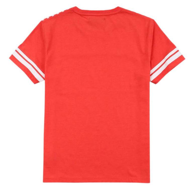 Jeanswest/真维斯男装 2015夏装新款 时尚修身圆领驳幅短袖T恤