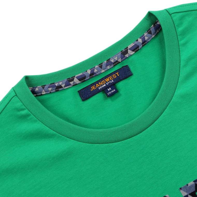 @真维斯男装 2015夏装新款迷彩弹性圆领印花短袖T恤