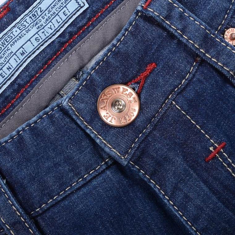 Jeanswest/真维斯男装 2015夏裝新款 时尚贴身弹性舒适牛仔长裤