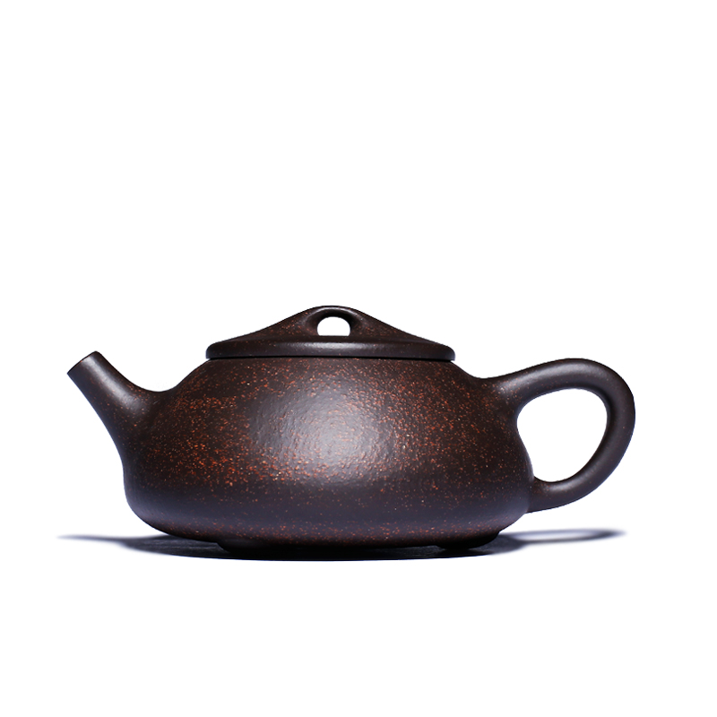 Mingyuan tea pot of yixing are it by pure manual undressed ore black diamond gourd ladle pot teapot tea set