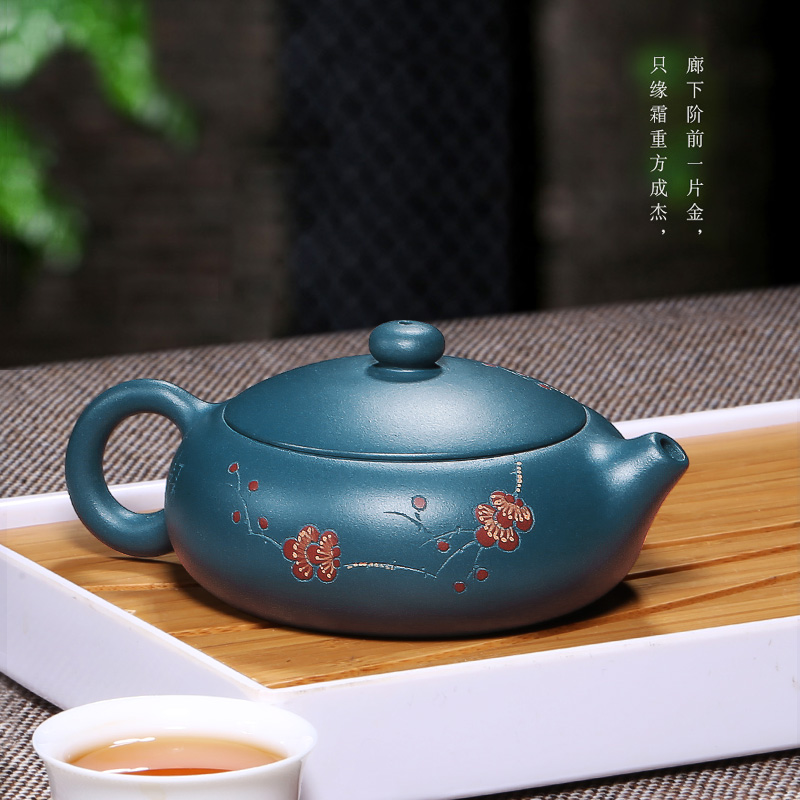 Mingyuan tea pot of yixing are it by pure manual undressed ore mud flat shih tzu kung fu the qing teapot authentic day