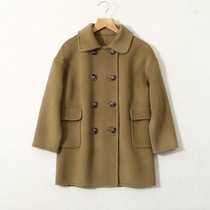 Boy double-sided cashmere coat childrens woolen coat Korean version of boy woolen foreign wool long autumn and winter