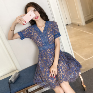 Japanese and Korean sexy summer dress new lace dress