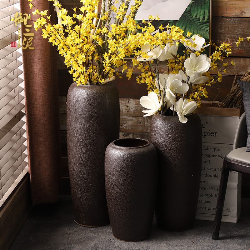 The Big vase high landing back on dry flower POTS to I and contracted sitting room flower arranging furnishing articles household jingdezhen ceramics