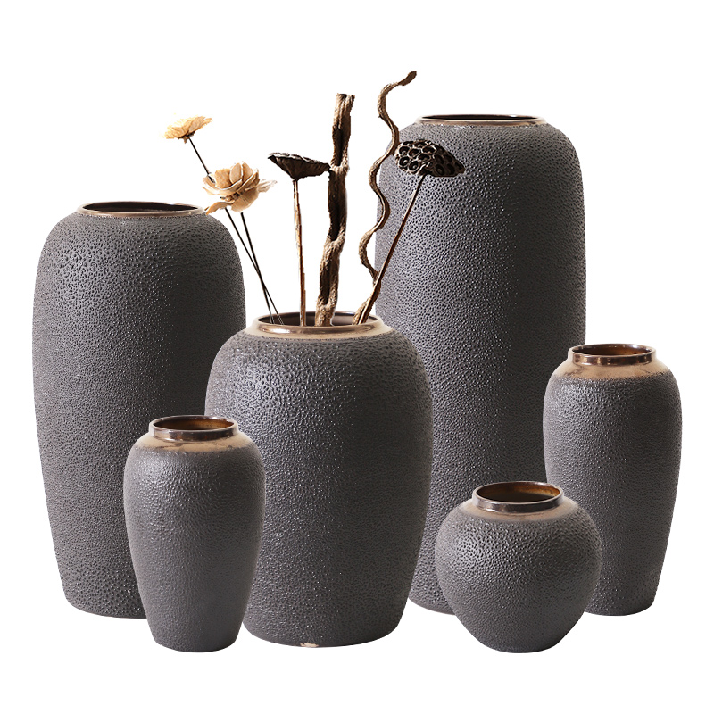 Nordic I and contracted, ceramic vases, dried flower decoration furnishing articles sitting room coarse some ceramic pot retro hydroponic flower arranging flowers