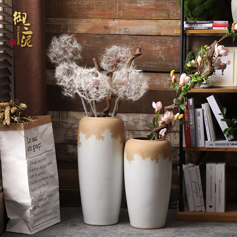 Boreal Europe style floor vase furnishing articles ceramic sitting room of I and contracted flower arranging Chinese style restoring ancient ways simulation flower vase