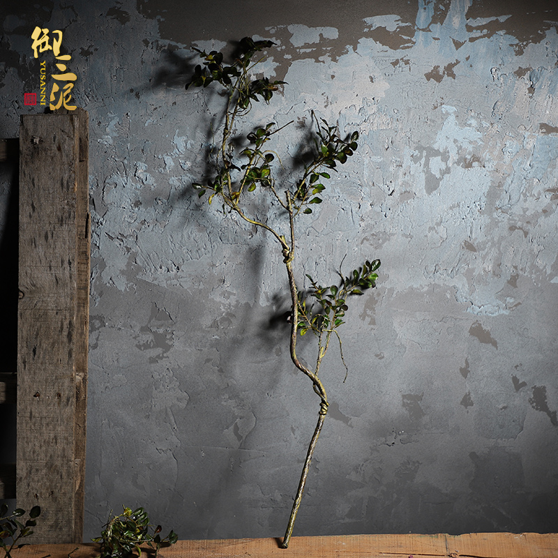 Simulation plant wall matchs material Simulation cane with small leaves Chinese zen green vine bearing flowers floral decoration