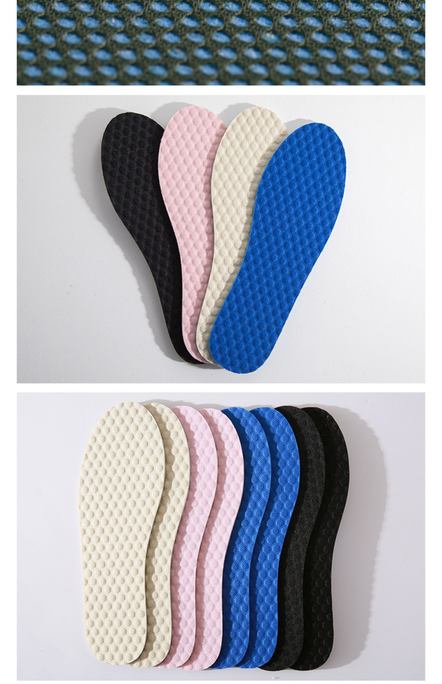 6双运动鞋垫男透气吸汗防臭加厚减震鞋垫军训超软鞋垫女软底舒适