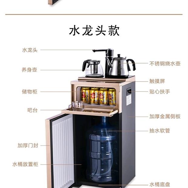 豪华茶吧机饮水机立式冷热家用全自动上水双门冰温热水机台式包邮