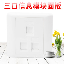 New environmentally friendly material three 3-port Internet phone module panel household engineering information network phone module panel